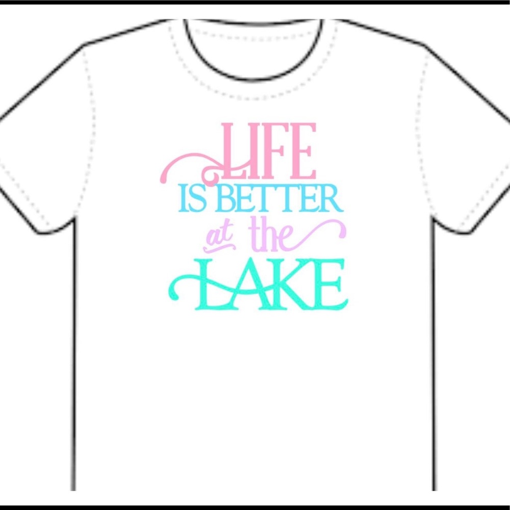 Lake life graphic T-shirt decals